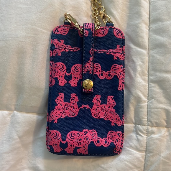 Lilly Pulitzer phone/card holder with crossbody strap - Picture 2 of 3